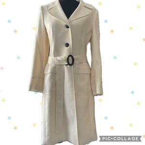 Kasper Winter White Lightweight Coat EUC Sz 8